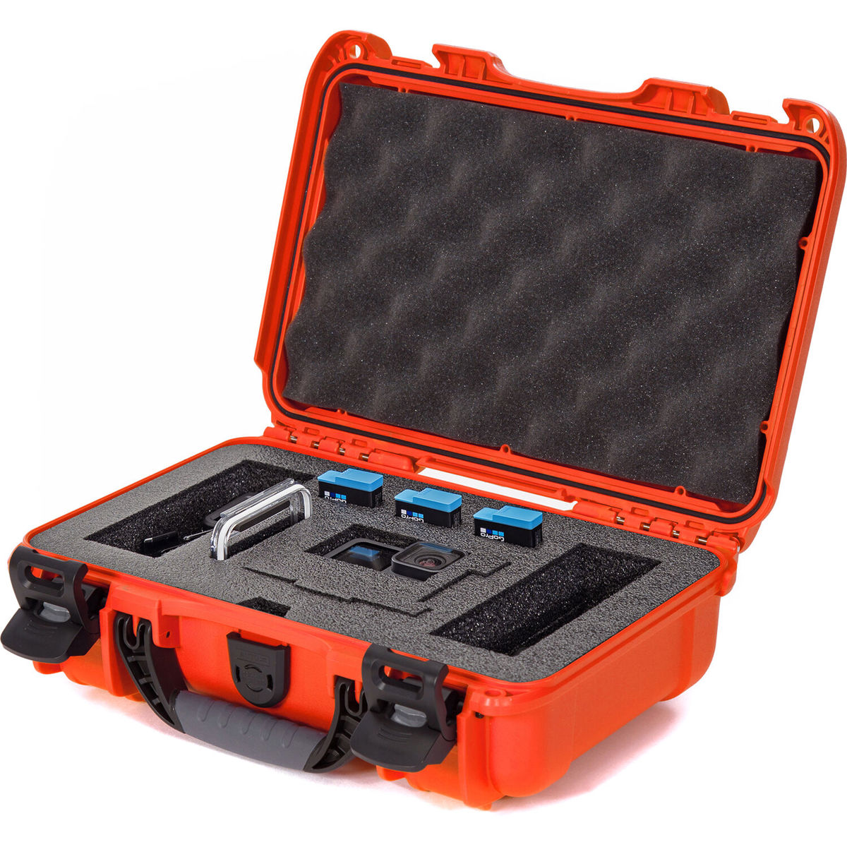 

Nanuk 909 Waterproof Hard Case with Foam Insert for GoPro Hero 9 and 10, Orange