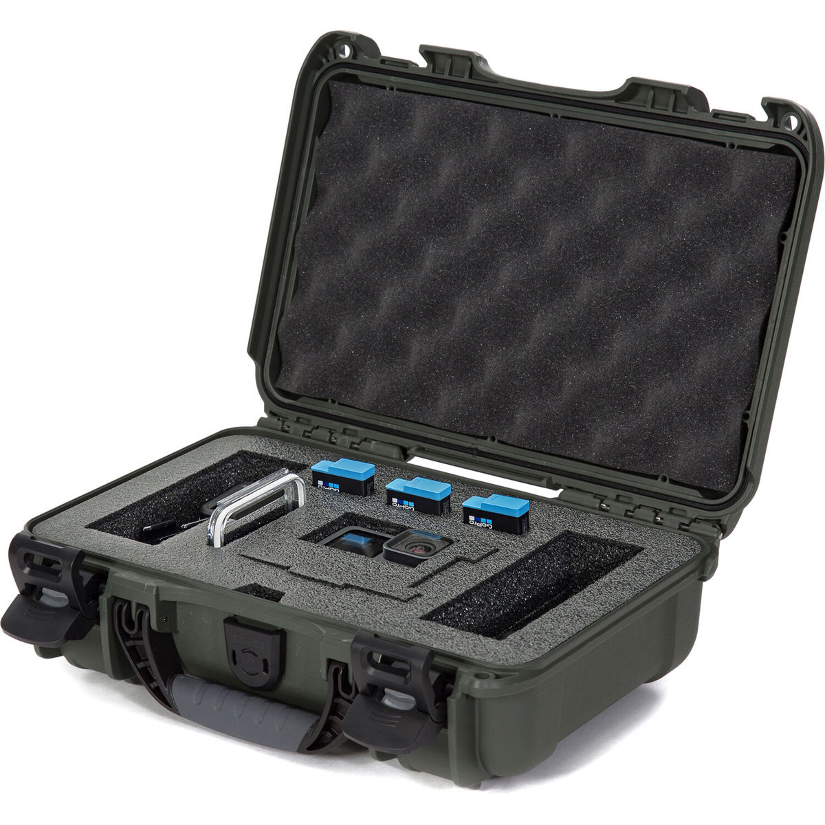 

Nanuk 909 Waterproof Hard Case with Foam Insert for GoPro Hero 9 and 10, Olive