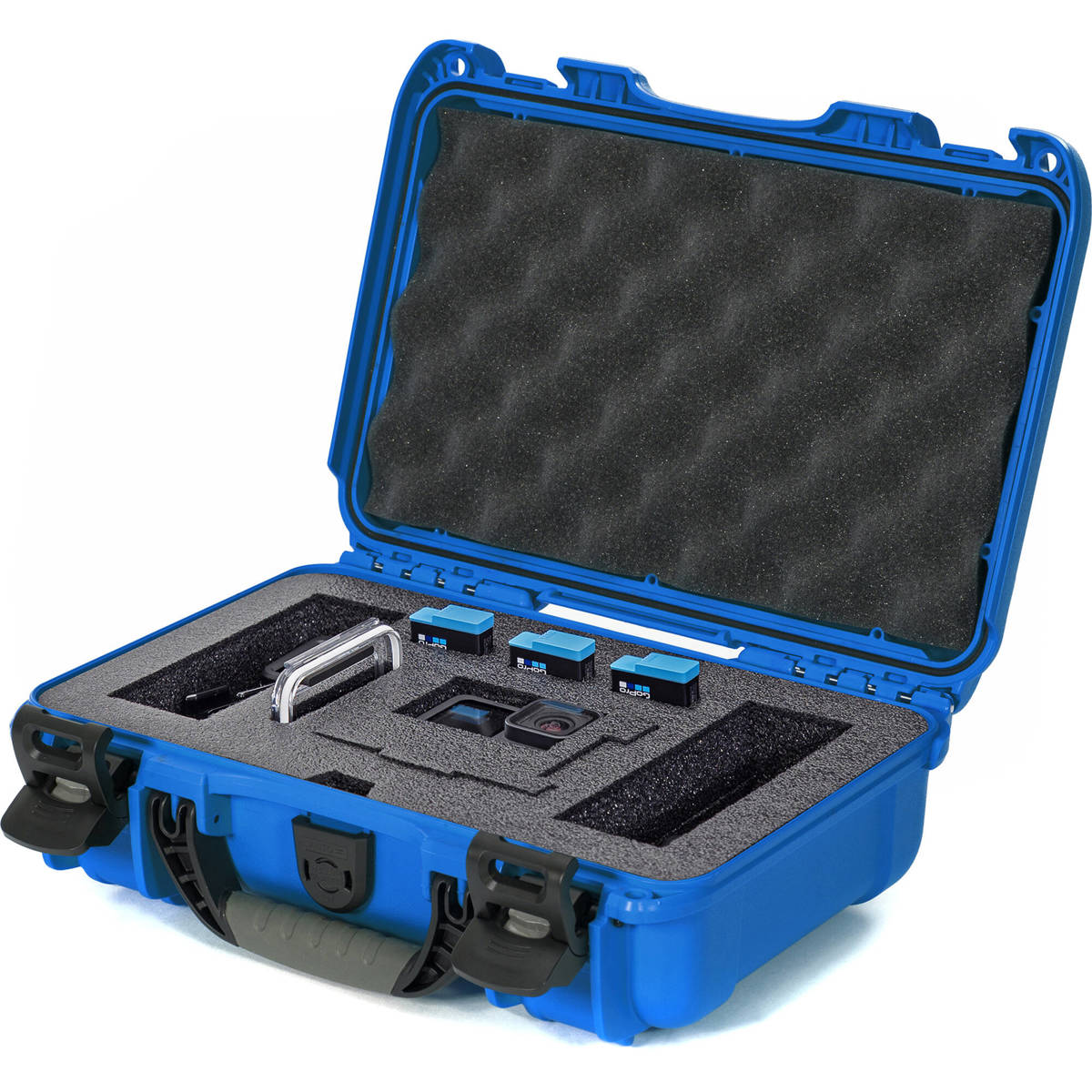 

Nanuk 909 Waterproof Hard Case with Foam Insert for GoPro Hero 9 and 10, Blue