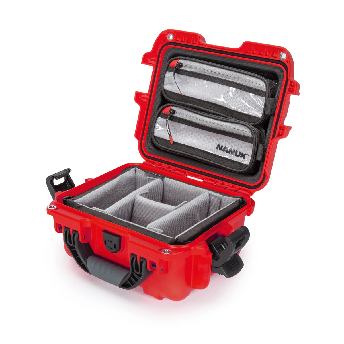 

Nanuk 905 Waterproof Hard Case with 2-Pocket Lid Organizer and Padded Divider Red