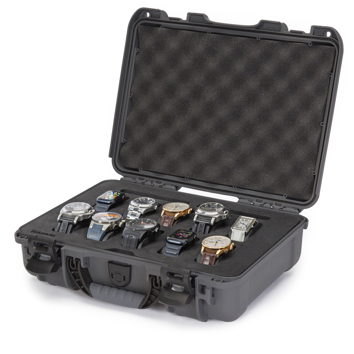

Nanuk 910 Waterproof Case with Foam Insert for 10 Watches, Graphite
