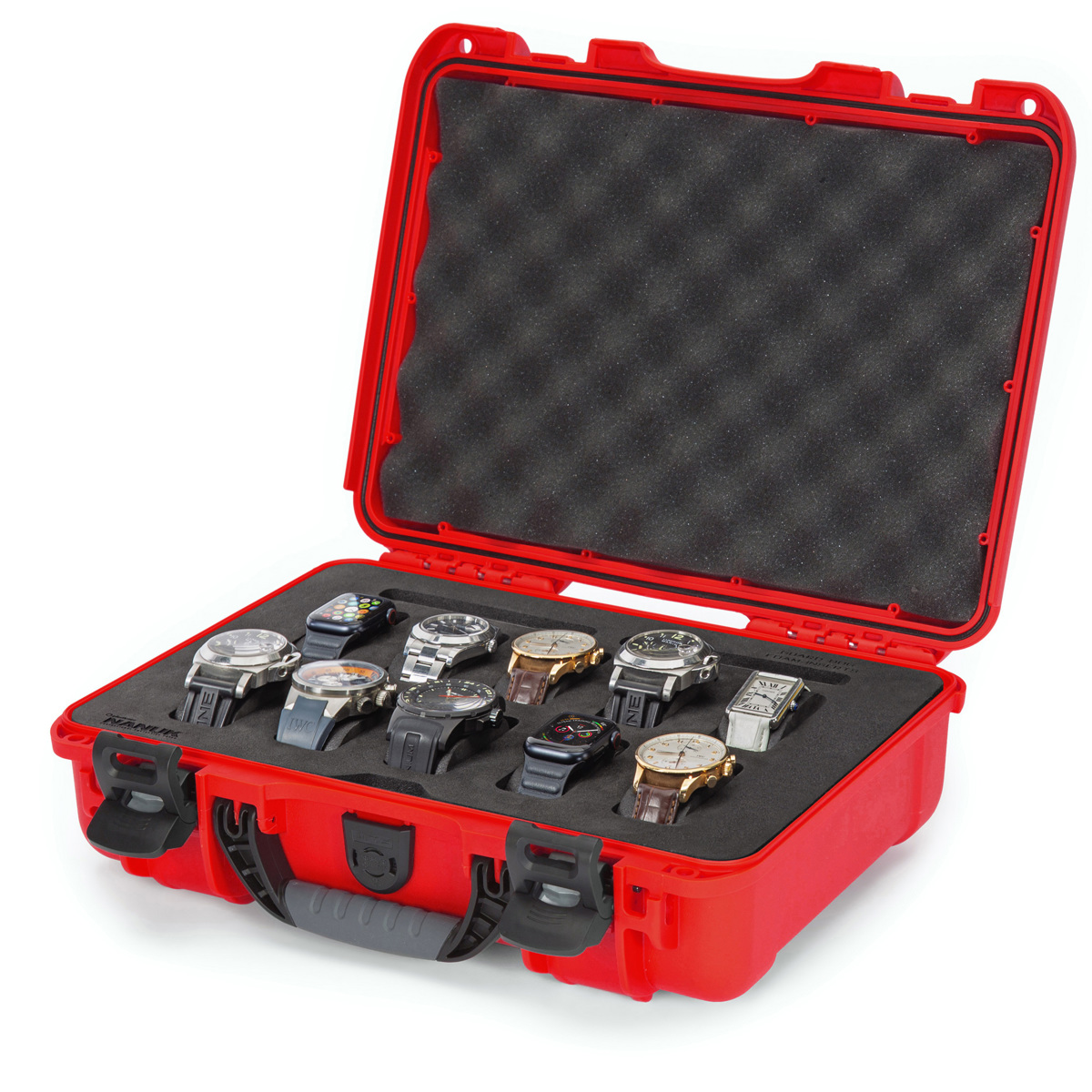 

Nanuk 910 Waterproof Case with Foam Insert for 10 Watches, Red