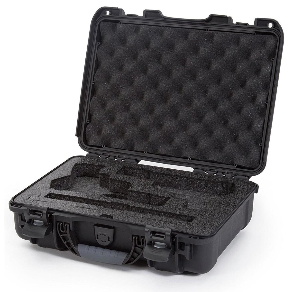 Nanuk 910 2Up Pistol Case, Two Pistols & Two Single or Double Stack Mags, Black