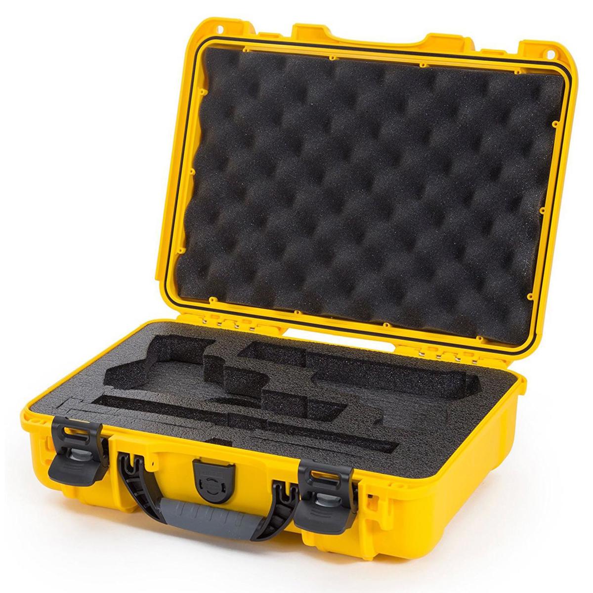 Nanuk 910 2Up Pistol Case, Two Pistols & Two Single or Double Stack Mags,Yellow