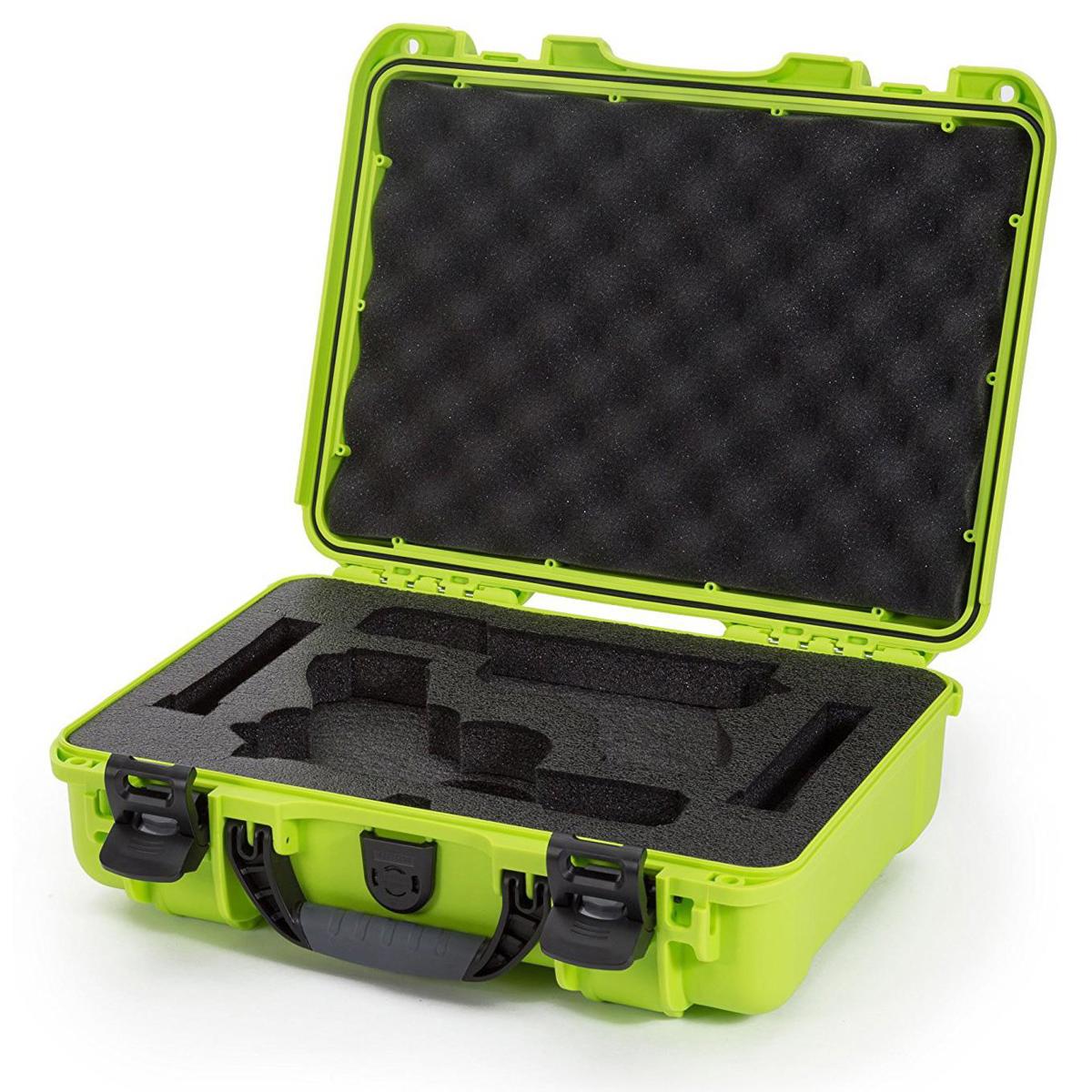 Nanuk 910 2Up Glock Pistol Case, Holds Two Glock Pistols & Two Magazines, Lime