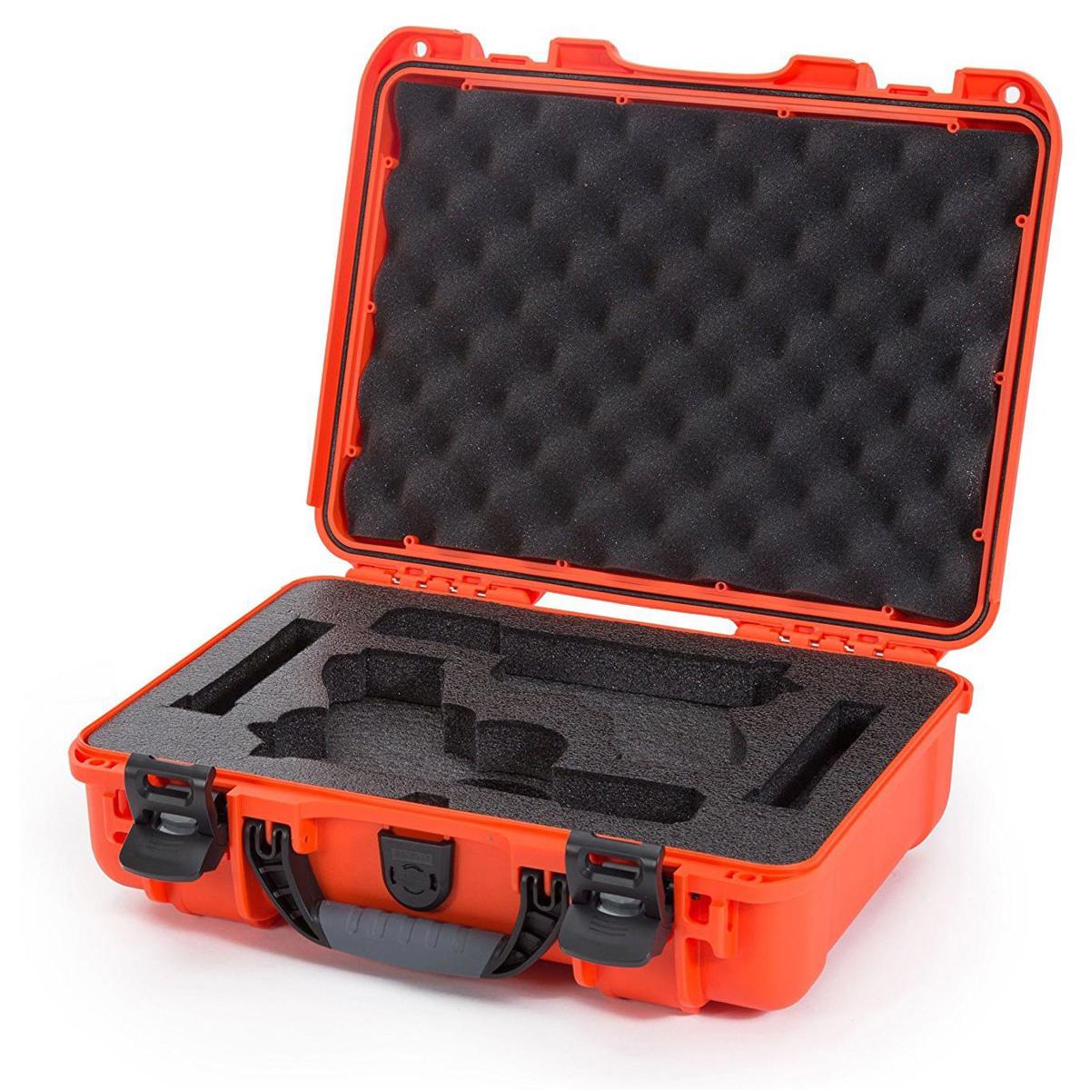 Nanuk 910 2Up Glock Pistol Case, Holds Two Glock Pistols & Two Magazines, Orange