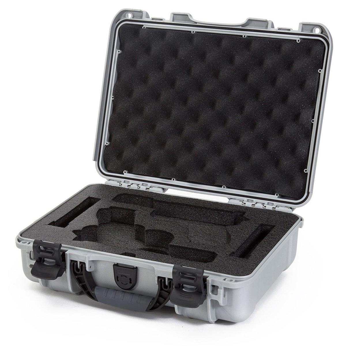 Nanuk 910 2Up Glock Pistol Case, Holds Two Glock Pistols & Two Magazines, Silver