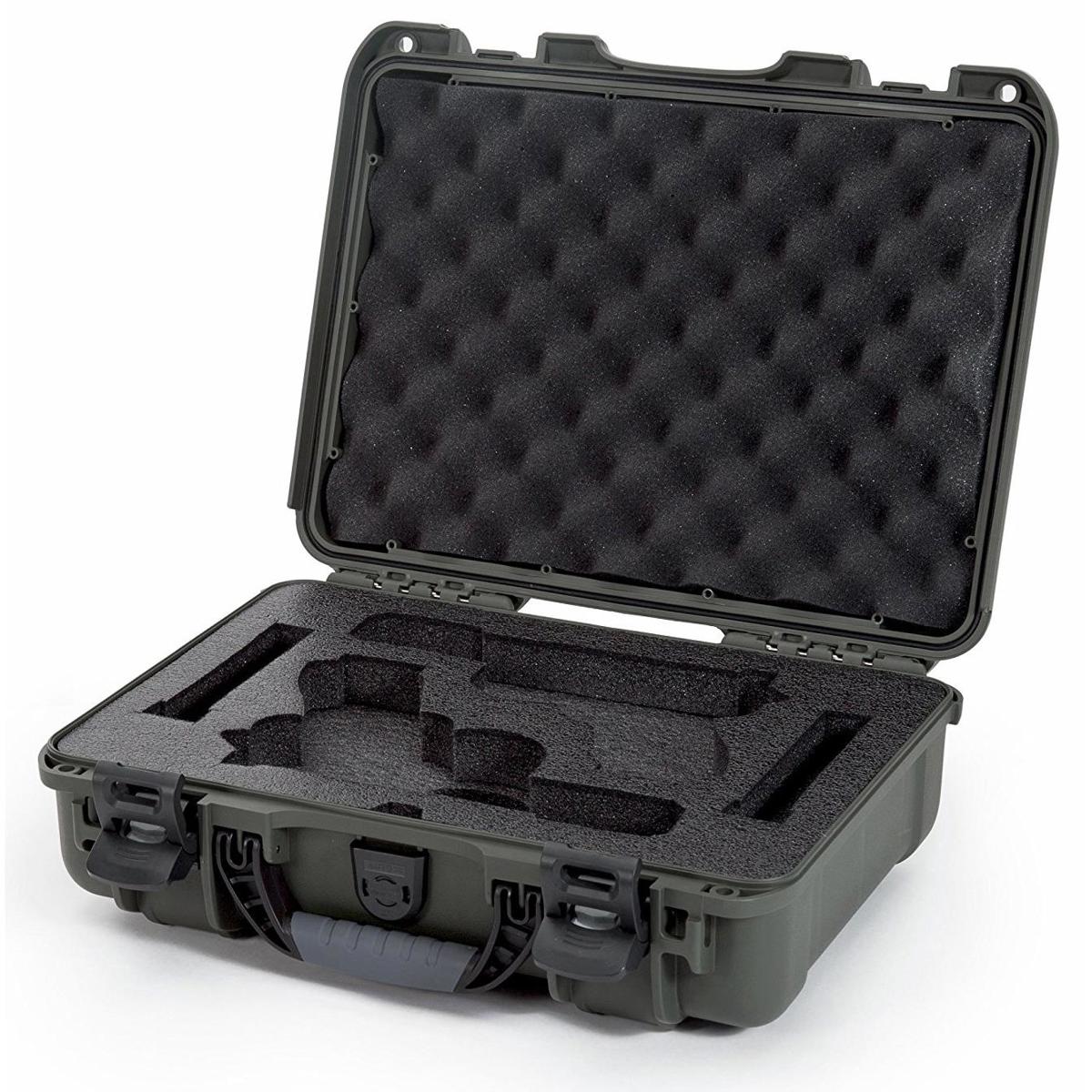 Nanuk 910 2Up Glock Pistol Case, Holds Two Glock Pistols & Two Magazines, Olive