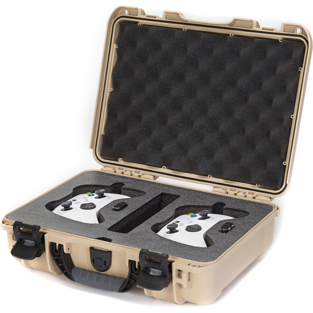 

Nanuk 910 Waterproof Hard Case with Foam Insert for 2x Xbox Controllers, Tan