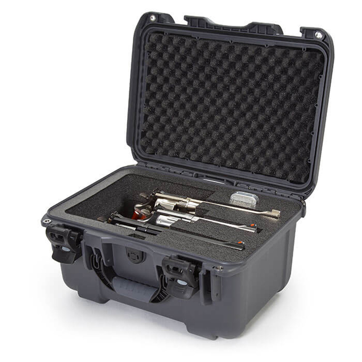 

Nanuk Firearms 918 Protective Case with Foam for 3 Large Revolvers, Graphite