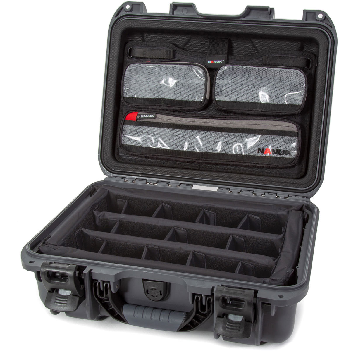 

Nanuk 920 Waterproof Hard Case with Lid Organizer and Padded Dividers, Graphite