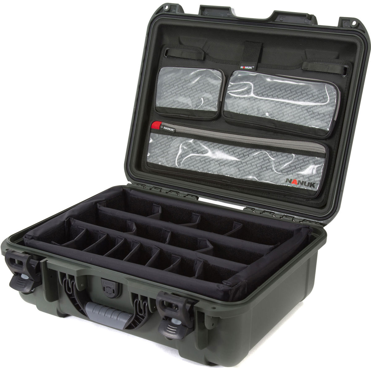 

Nanuk Large Series 930 Waterproof Hard Case with Lid Organizer, Dividers, Olive