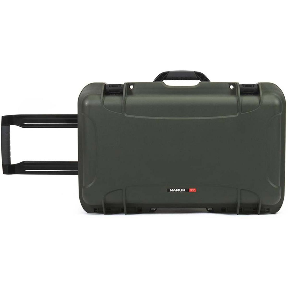 

Nanuk Wheeled Series 935 NK-7 Resin Protective Case with Padded Dividers, Olive