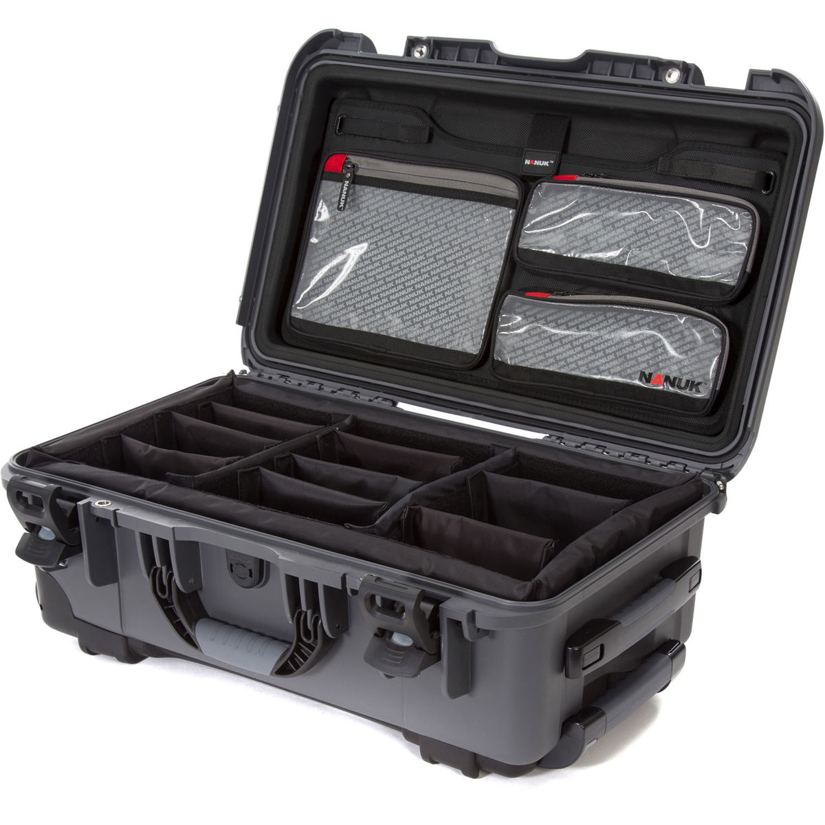 

Nanuk Wheeled Series 935 Hard Case w/ Lid Organizer & Padded Dividers, Graphite
