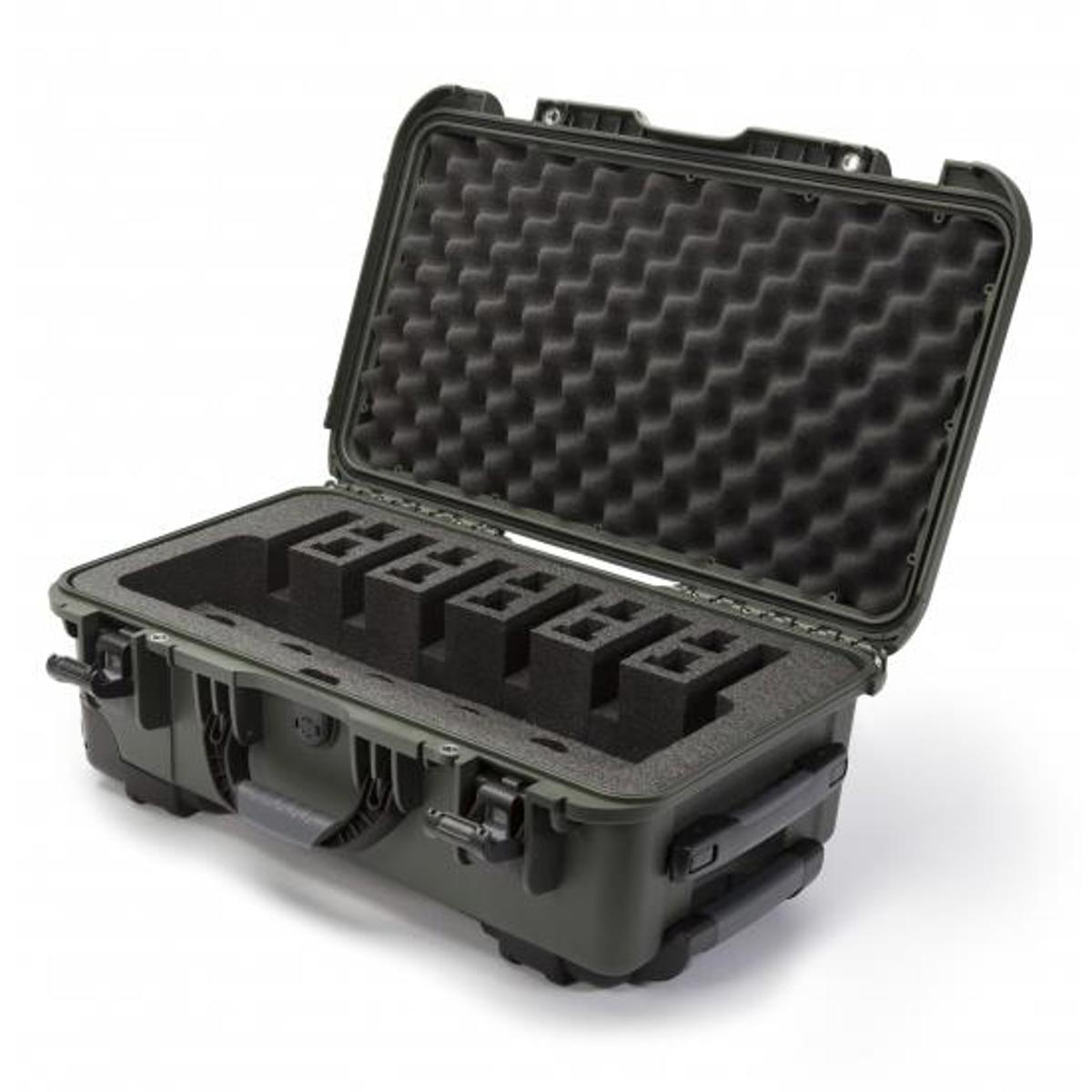 Nanuk 935 6 Up Pistol Case with Foam Insert, Olive