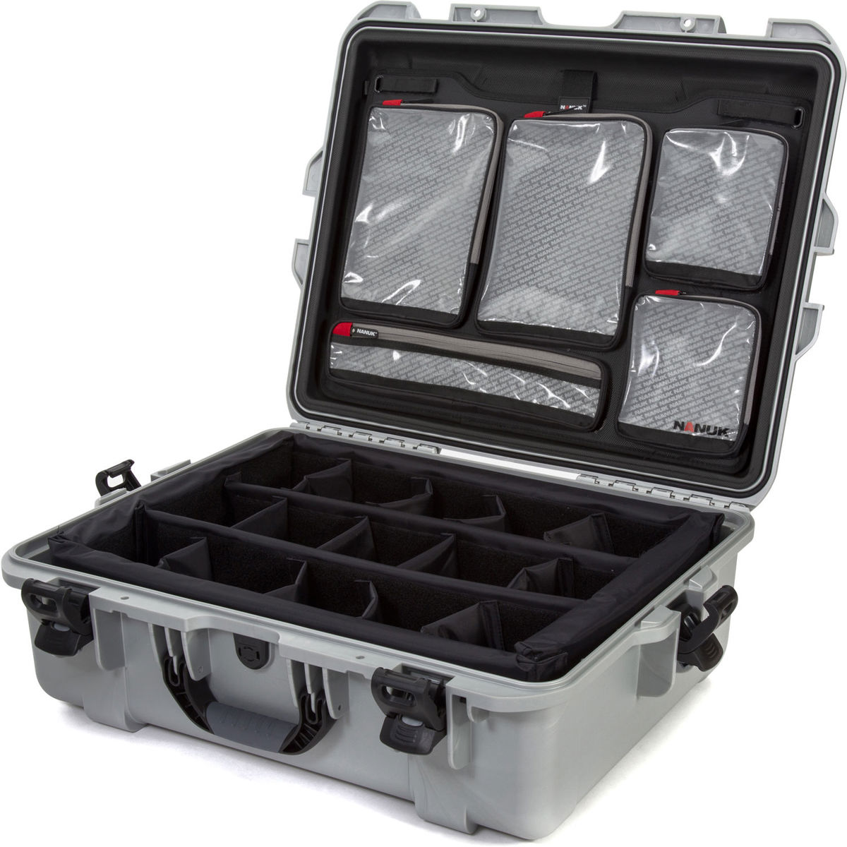 

Nanuk Large Series 945 Waterproof Hard Case with Dividers/ Lid Organizer, Silver