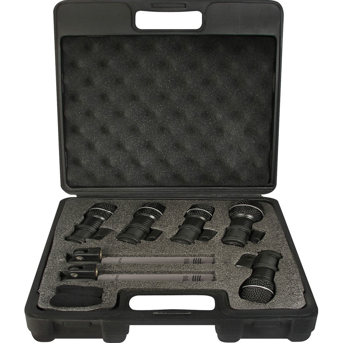 

Nady DMK-7C Drum Microphone Kit, 4x DM-70 Mics, 2x CM-90 Mics, DM-80 Drum Mic