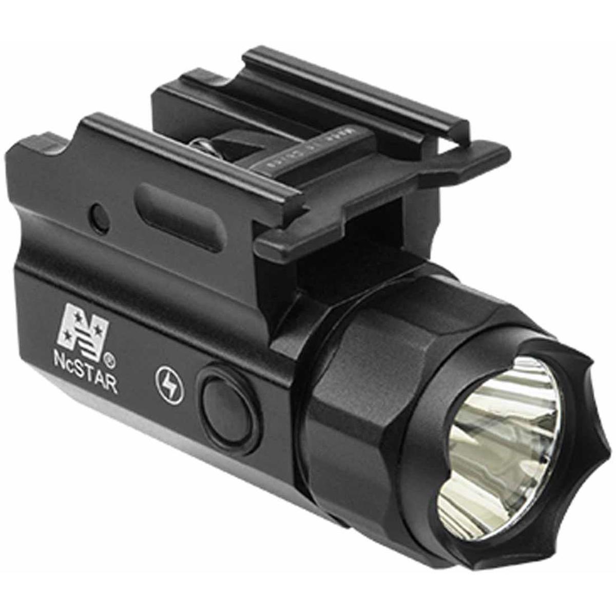 NcSTAR 3W 150 Lumen Compact LED QR Flashlight w/ Strobe, Weaver/Picatinny Mount