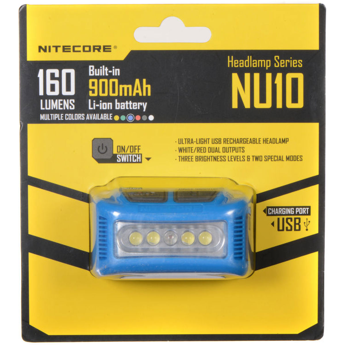 

Nitecore NU10 Rechargeable Wide-Angle Illumination LED Headlamp, 160 Lumens