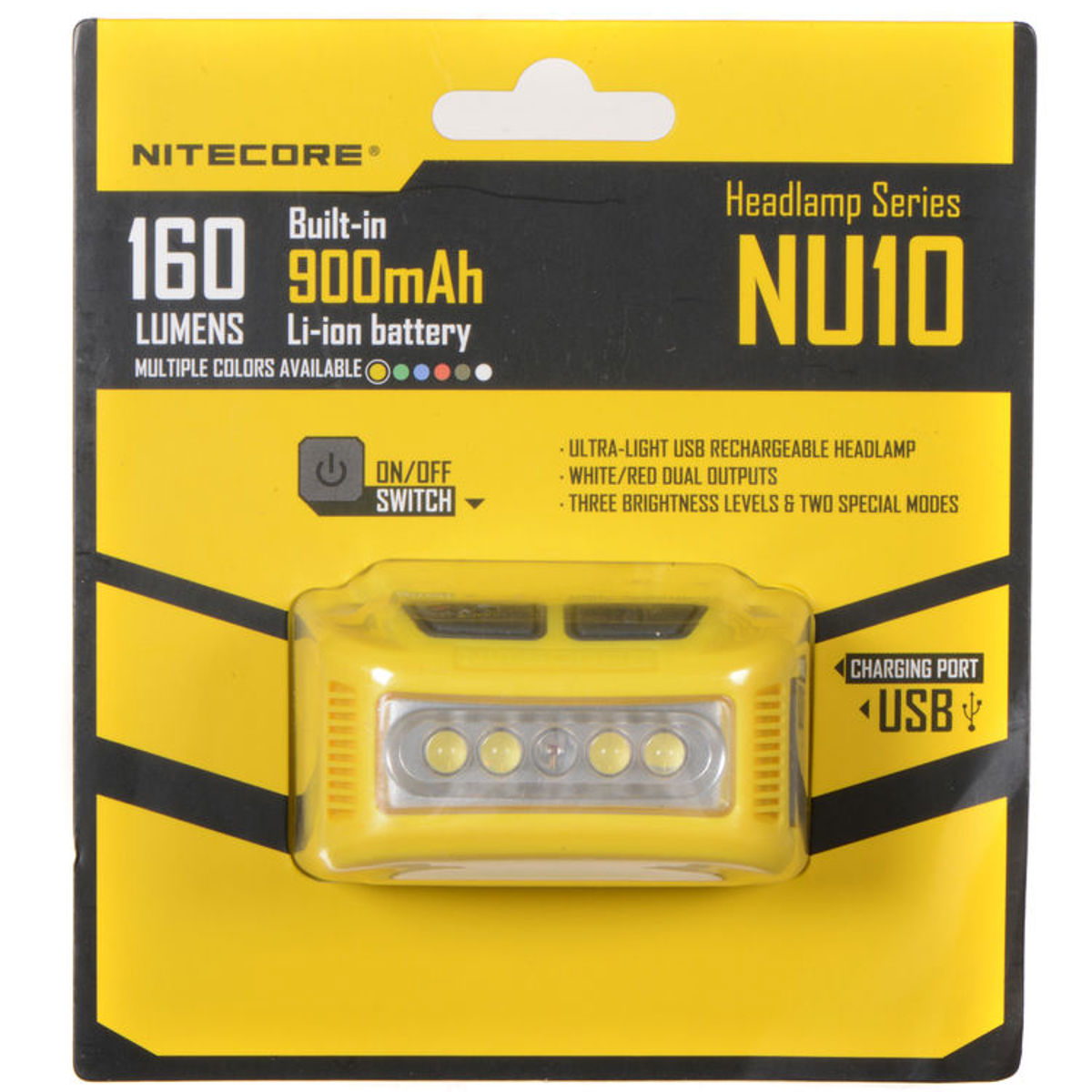 

Nitecore NU10 Rechargeable Wide-Angle Illumination LED Headlamp, 160 Lumens