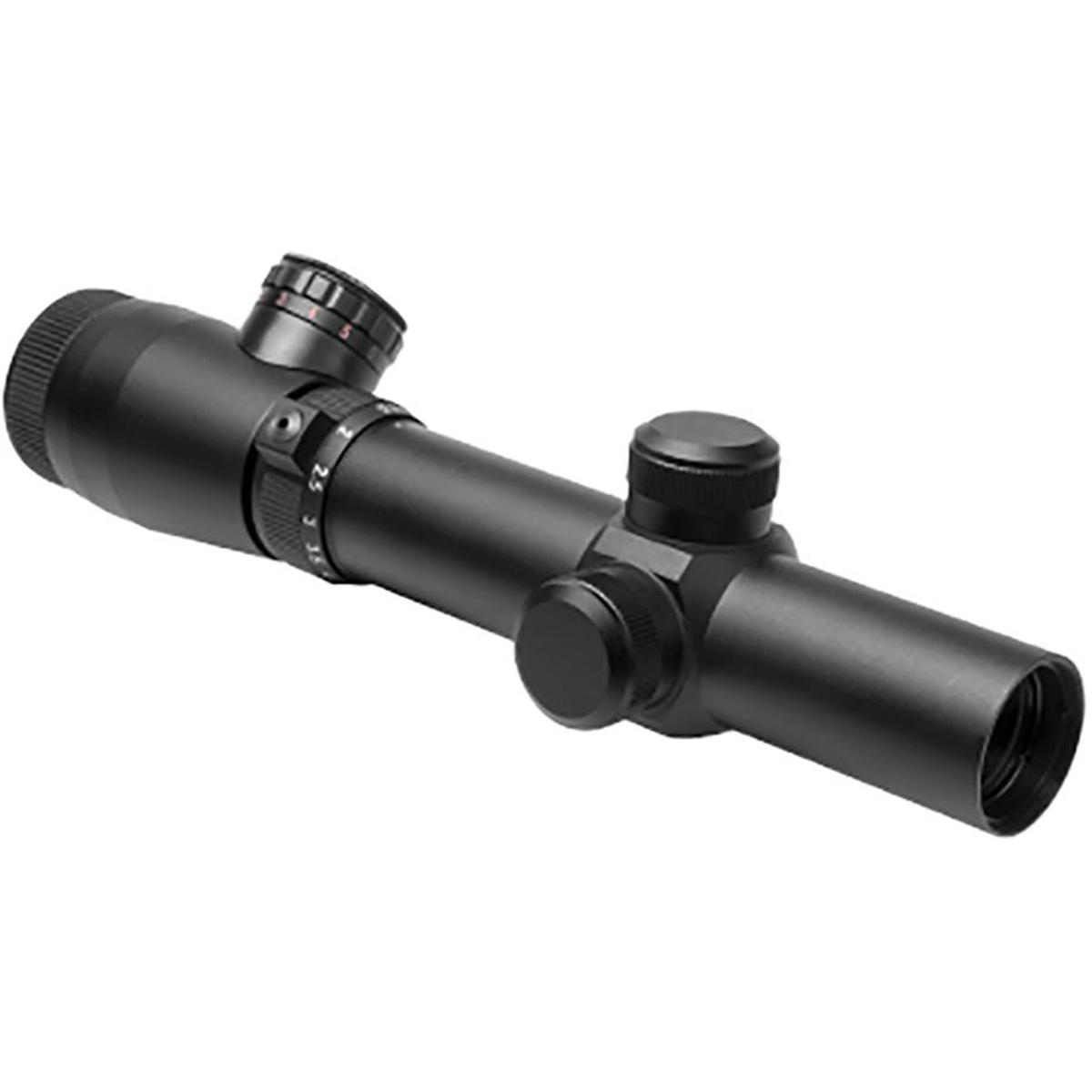 

NcSTAR 1.1-4x25 Riflescope, Blue/Red Illum Mil Dot Reticle, 30mm Center Tube