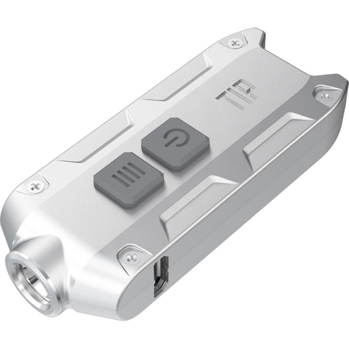 

Nitecore TIP USB Rechargeable Metal Keychain LED Flashlight, Silver