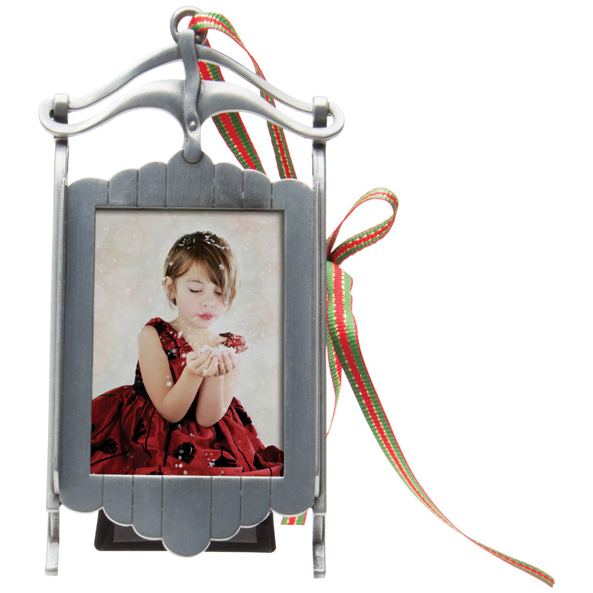 

Neil Enterprises 7150x Pewter Sled Ornament, Holds 2x3" Photo