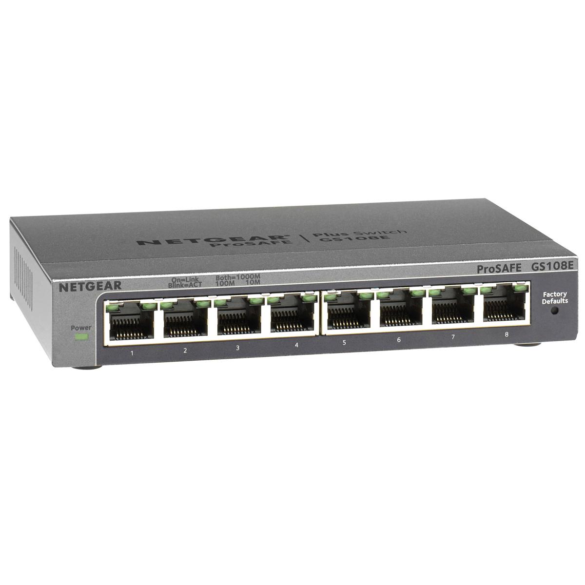 

Netgear GS108E 8-Port Gigabit Ethernet Smart Managed Plus Switch