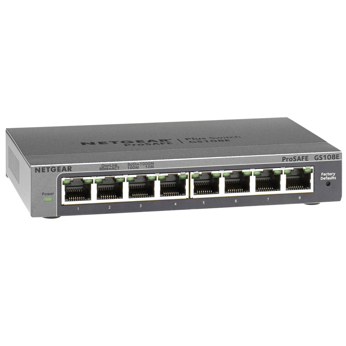 

Netgear GS108E 8-Port Gigabit Ethernet Smart Managed Plus Switch