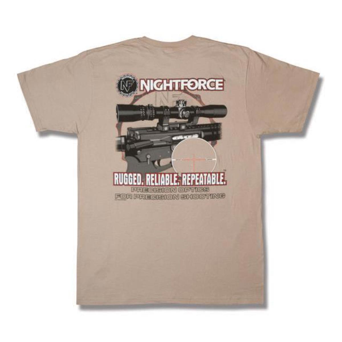

Nightforce Optics AR Themed T-Shirt, Medium, Khaki