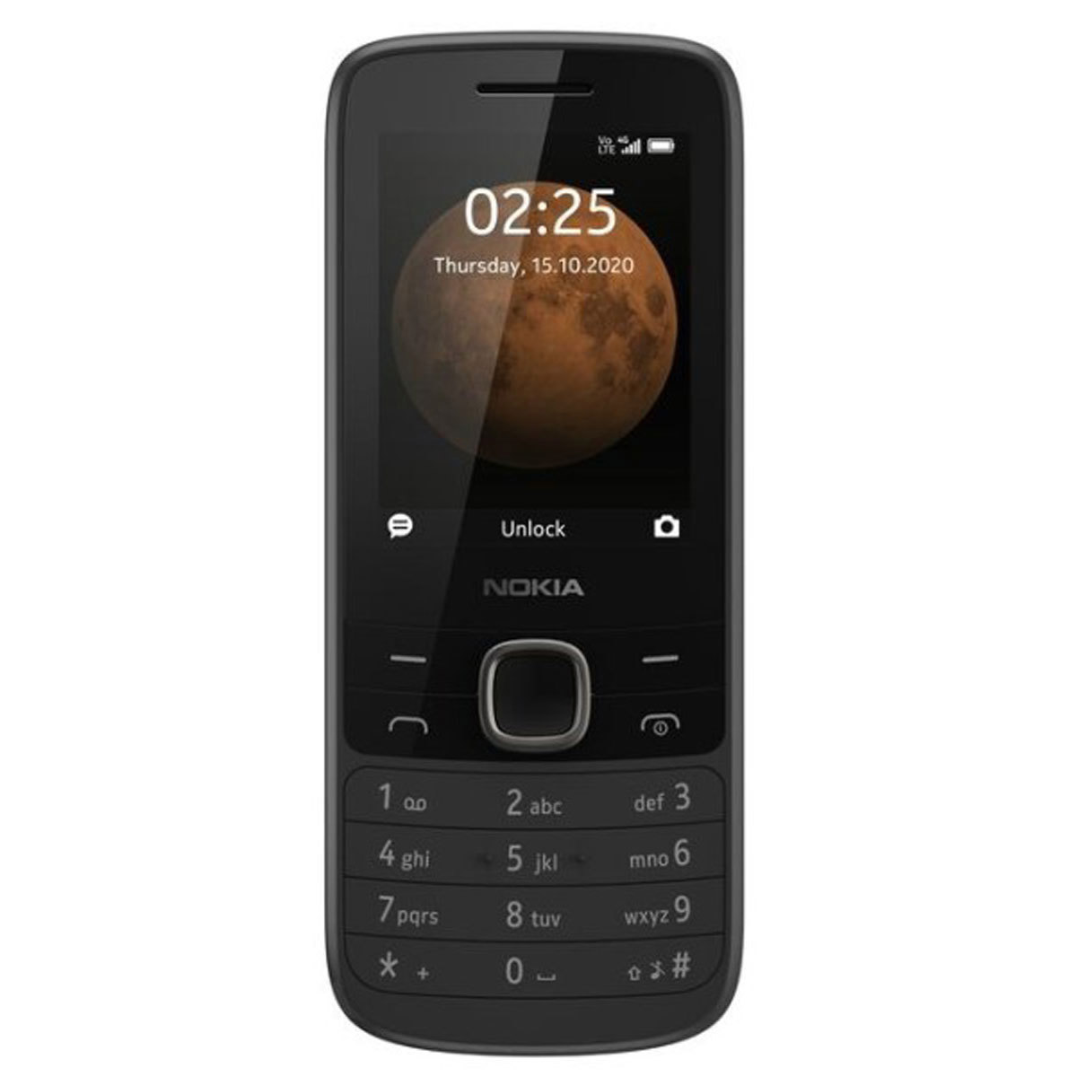 

Nokia 225 4G TA-1282 2.4" QVGA 64MB GSM Phone, Unlocked, Black