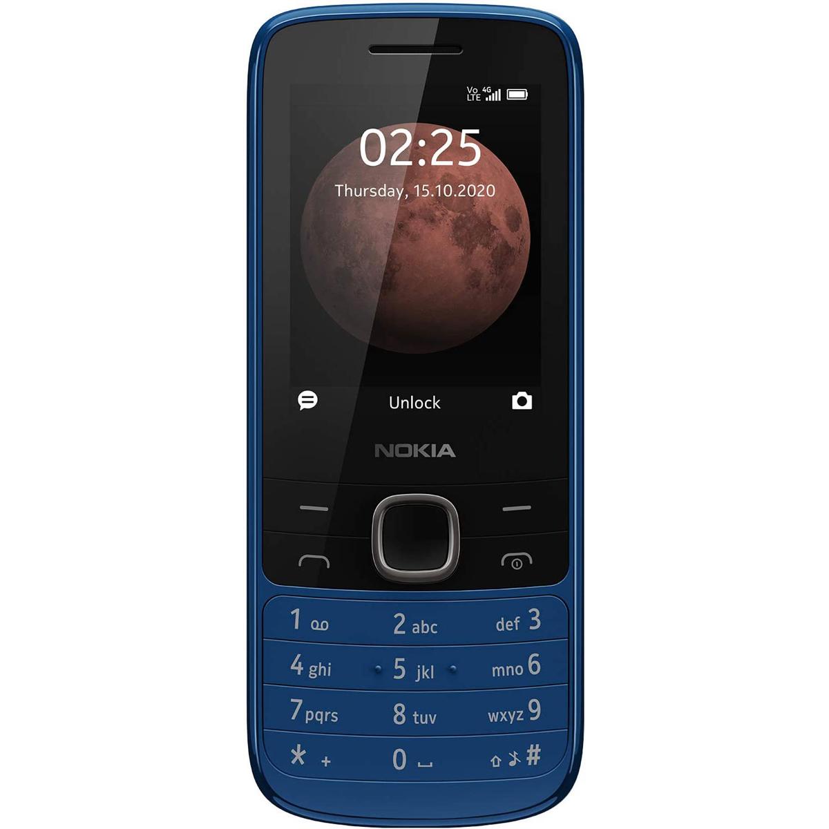 

Nokia 225 4G TA-1282 2.4" QVGA 64MB GSM Phone, Unlocked, Blue