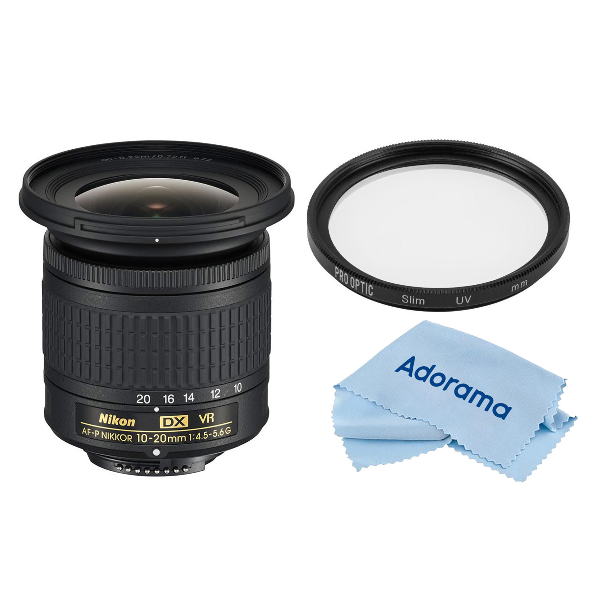 

Nikon 10-20mm f/4.5-5.6G IF AF-P DX NIKKOR VR Lens with Accessories Kit