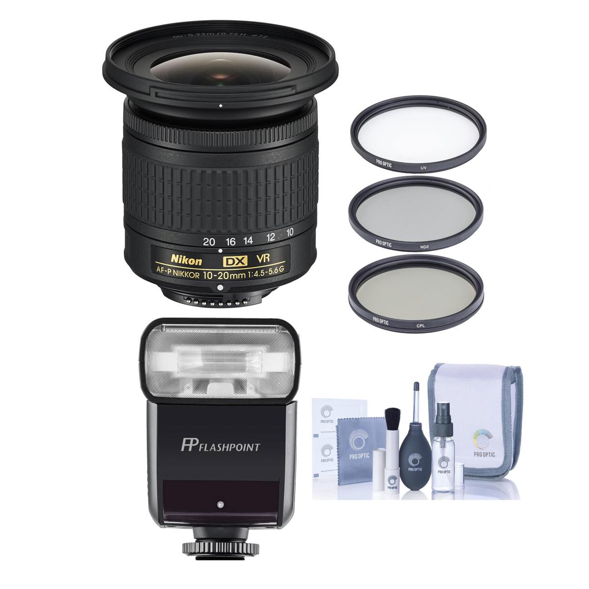 

Nikon 10-20mm f/4.5-5.6G IF AF-P DX NIKKOR VR Lens with Zoom-Mini Flash Kit