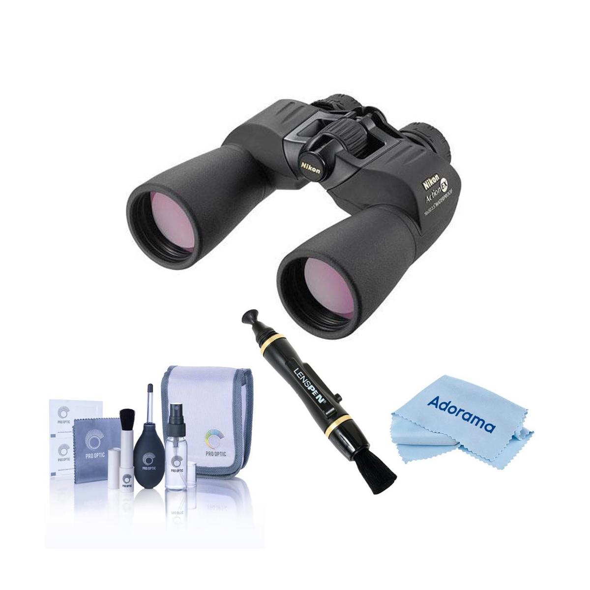 

Nikon 16x50 Action Extreme ABT Porro Prism Binocular, Black, Bundle w/Accessory