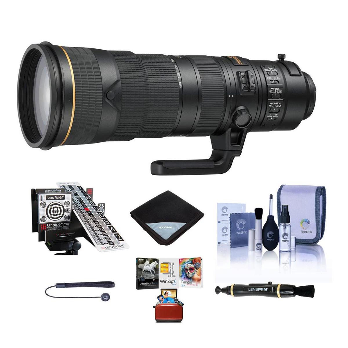 

Nikon 180-400mm f/4E TC1.4 FL ED AF-S NIKKOR VR Lens, Bundle w/Mac Software Kit