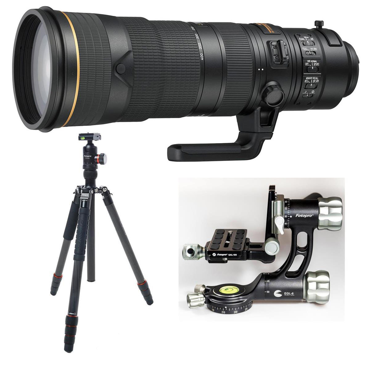 

Nikon 180-400mm f/4E TC1.4 FL ED AF-S NIKKOR VR Lens with X-Go Max CF Tripod Kit