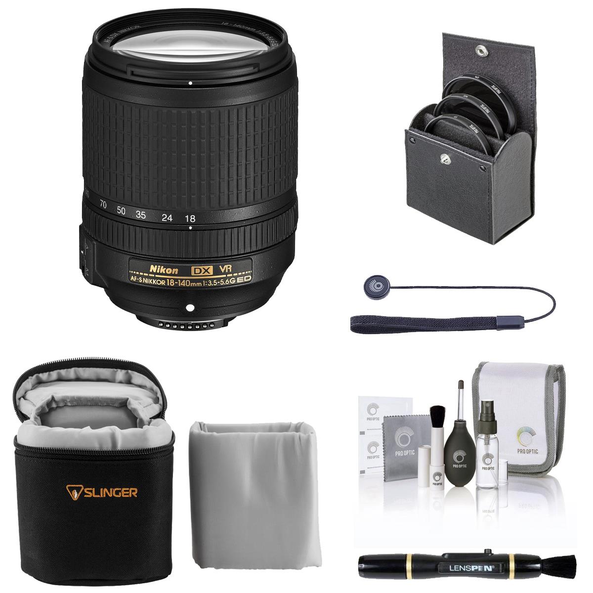 

Nikon 18-140mm f/3.5-5.6G ED AF-S DX NIKKOR VR Lens with Essentials Kit