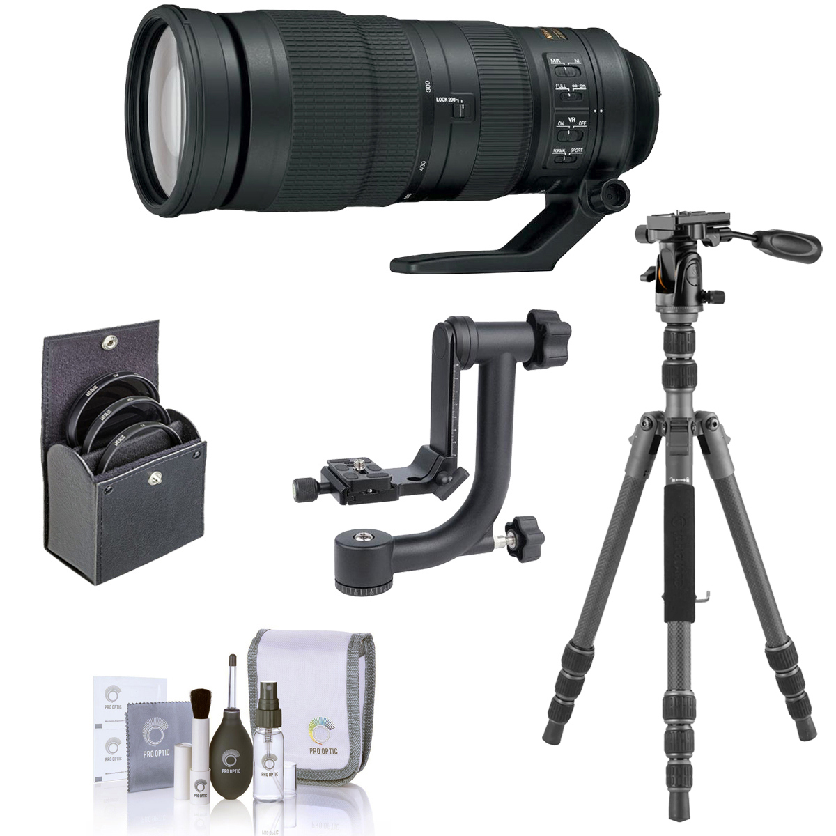 

Nikon 200-500mm f/5.6E ED AF-S NIKKOR VR Lens with 3Pod TREK CF Tripod Kit