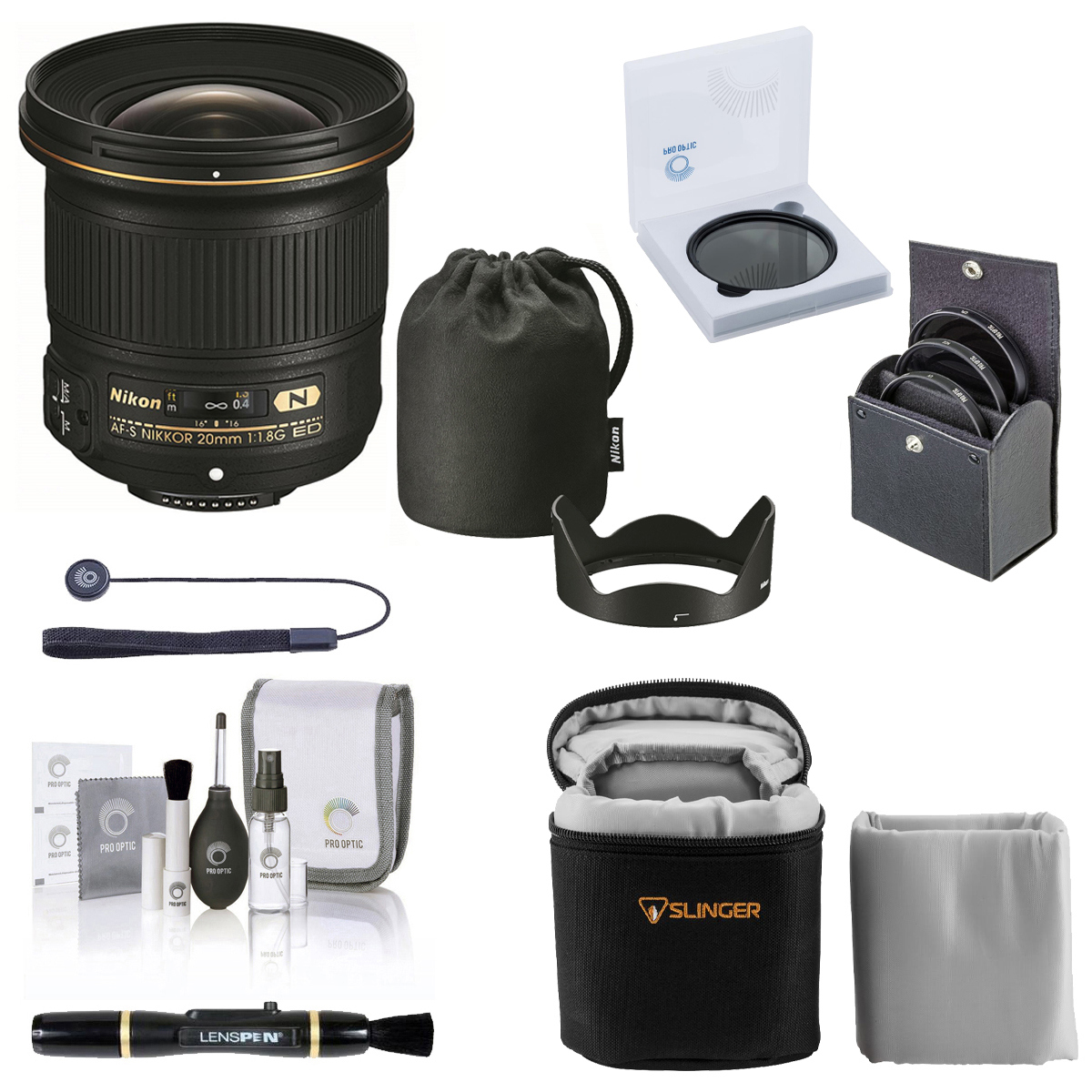 

Nikon 20mm f/1.8G ED AF-S NIKKOR Lens with Essential Accessories Kit