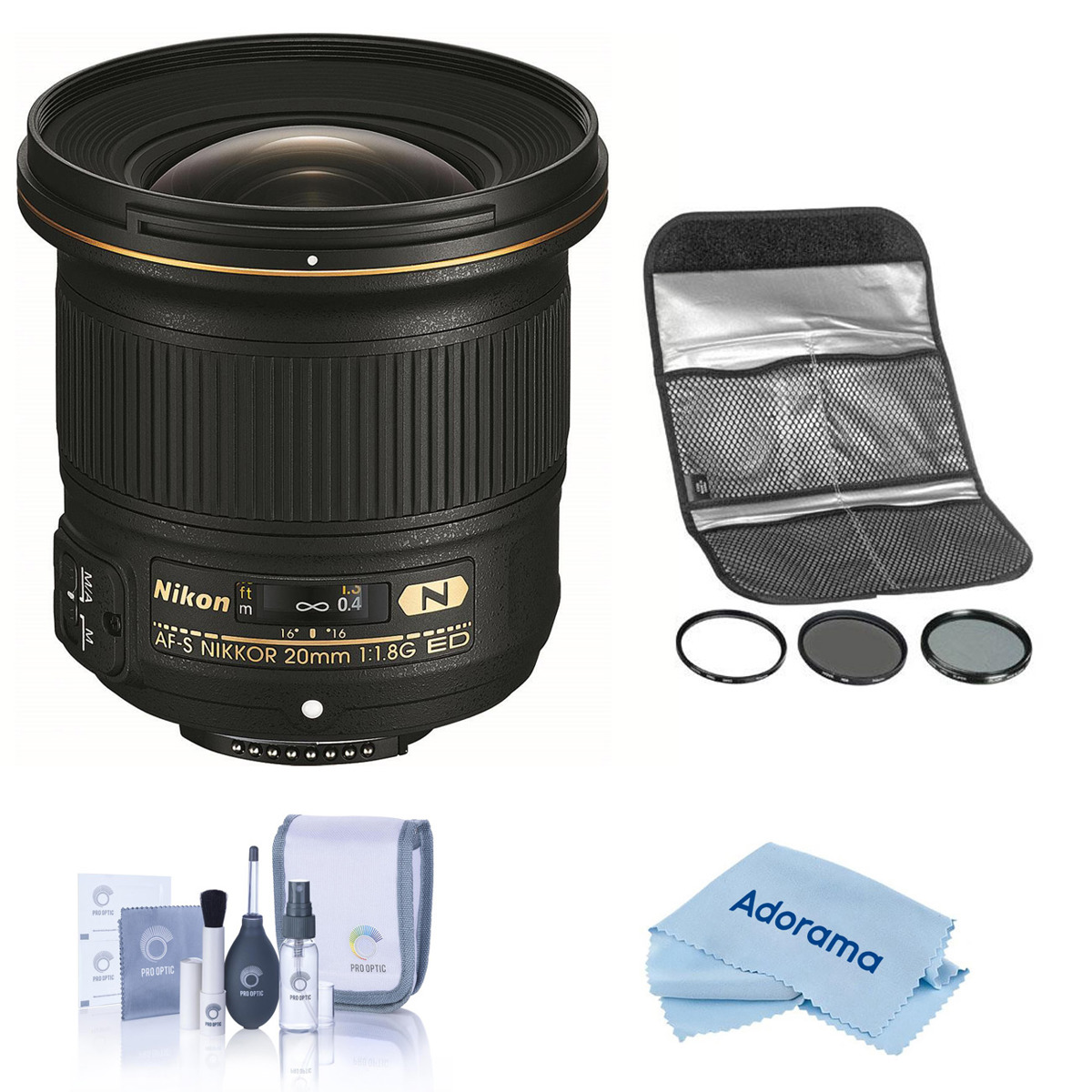 

Nikon 20mm f/1.8G ED AF-S NIKKOR Lens with Hoya 77mm Filter Kit