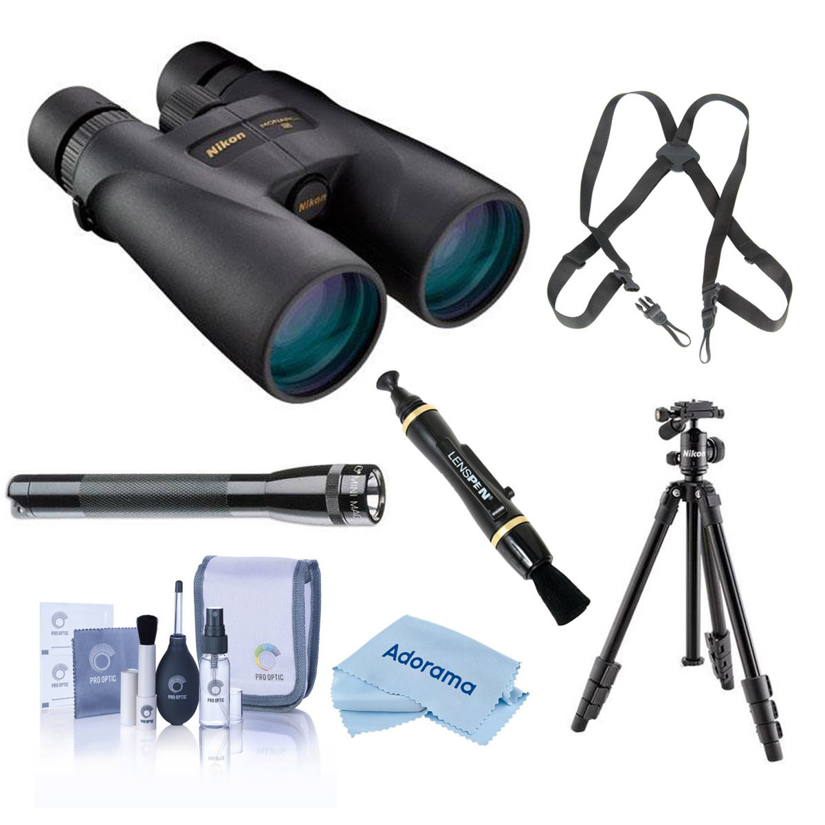 

Nikon 20x56 Monarch 5 Roof Prism Binocular, Black, Bundle w/Nikon Compact Tripod