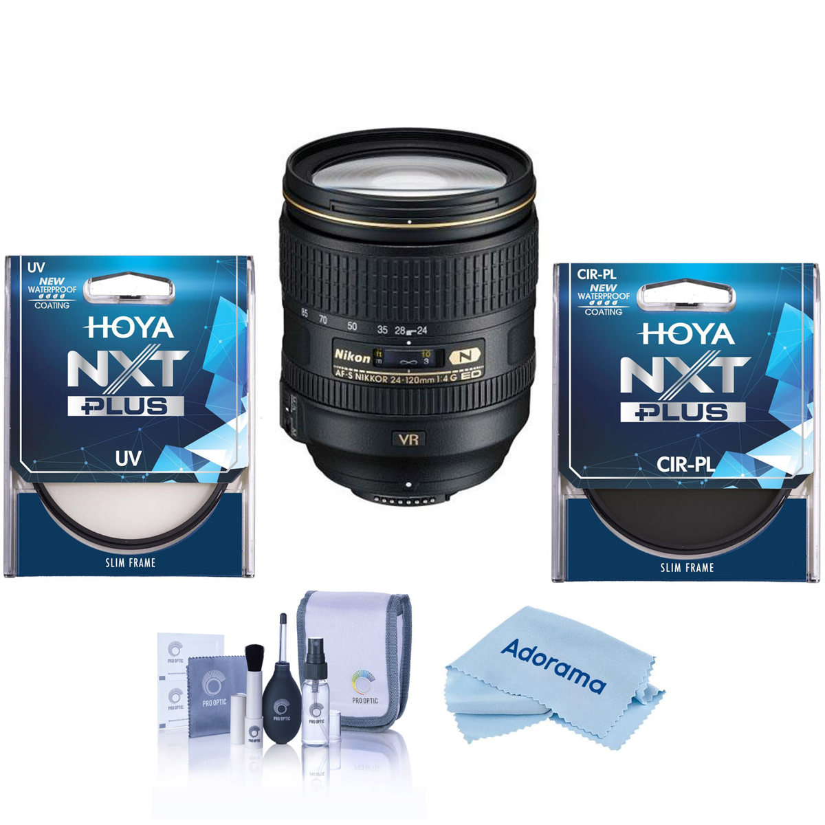 

Nikon 24-120mm f/4G ED-IF AF-S NIKKOR VR Lens with Hoya 77mm UV+CPL Filter Kit