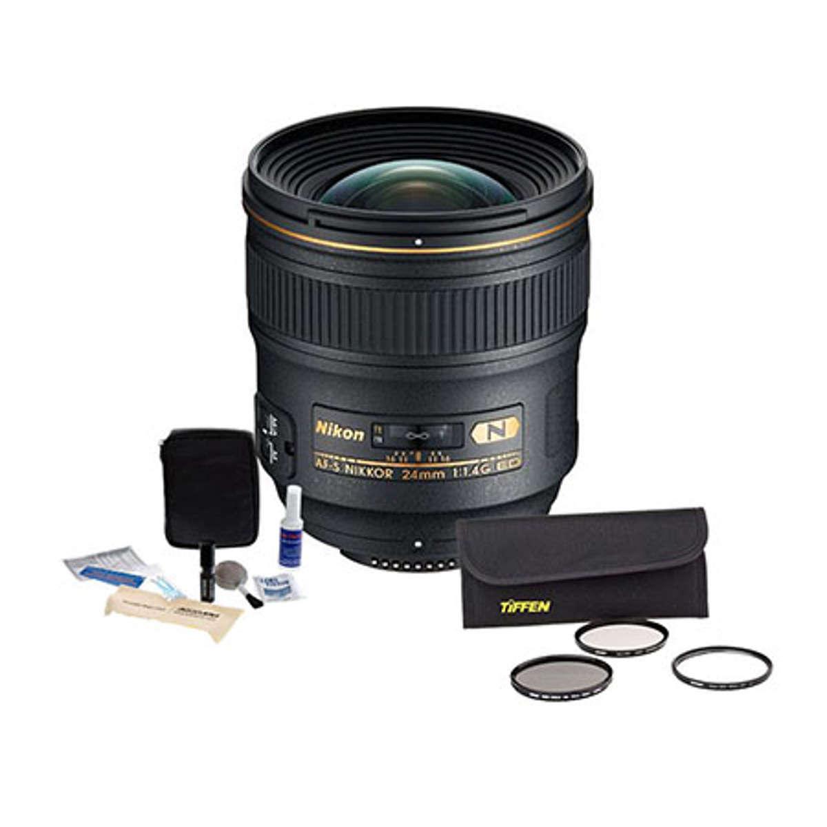 

Nikon 24mm f/1.4G ED AF-S NIKKOR Lens with Tiffen 77mm Filter Kit