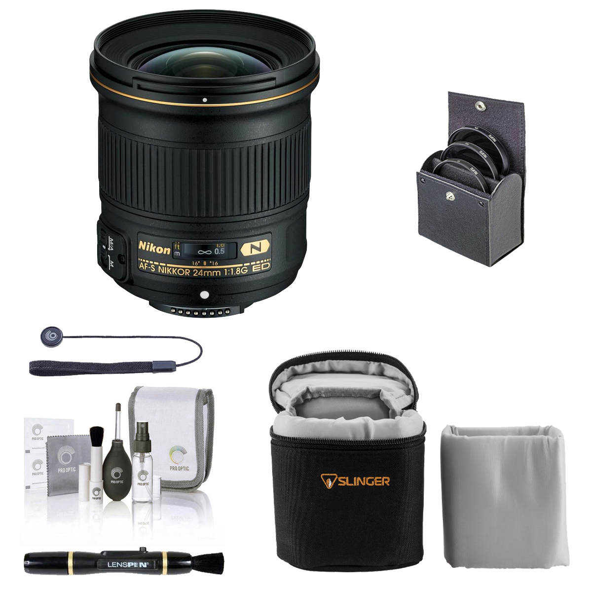

Nikon 24mm f/1.8G ED AF-S NIKKOR Lens with Essentials Kit