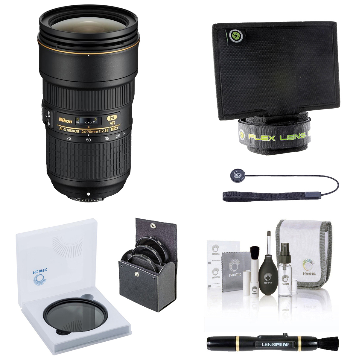 

Nikon 24-70mm f/2.8E ED-IF AF-S VR NIKKOR Lens with Accessories Kit
