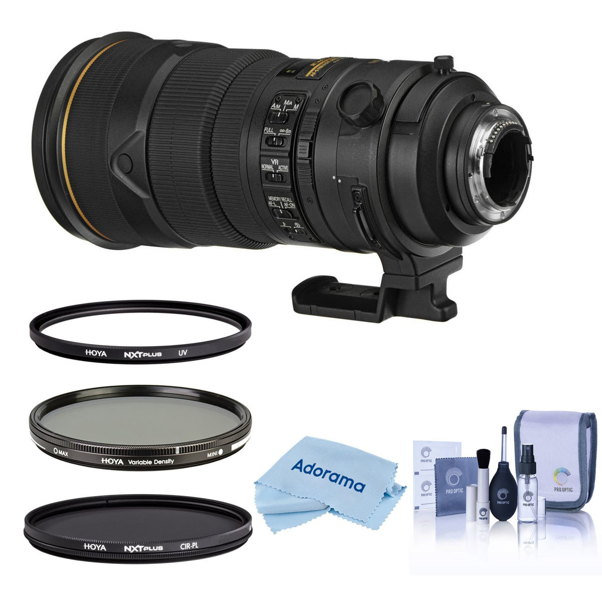 

Nikon 300mm f/2.8G ED-IF II AF-S NIKKOR VR-II Lens w/52mm UV+CPL+VND Filter Kit