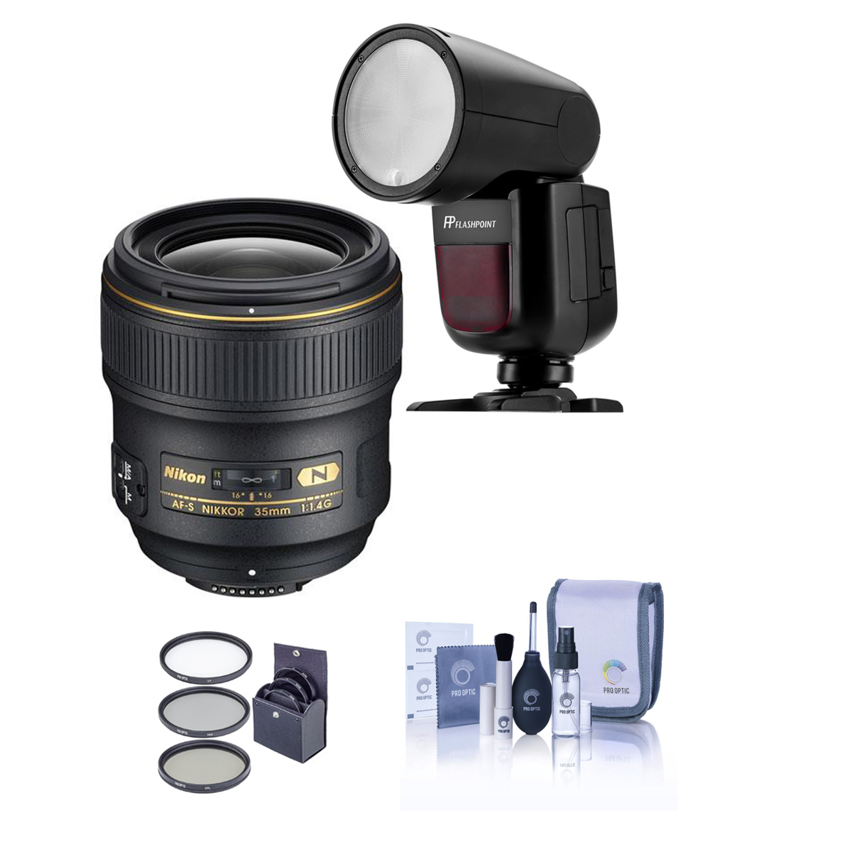 

Nikon 35mm f/1.4G AF-S NIKKOR Lens with Flashpoint Zoom Li-on X R2 Flash Kit
