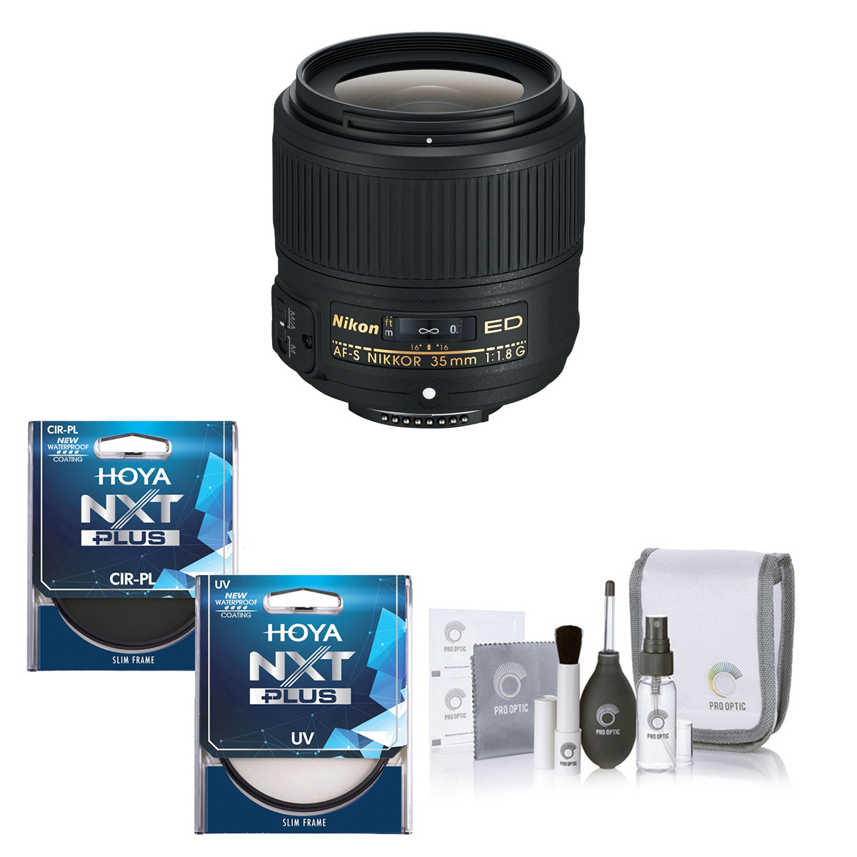 

Nikon 35mm f/1.8G ED AF-S NIKKOR Lens with Hoya 58mm CPL+UV Filter Kit