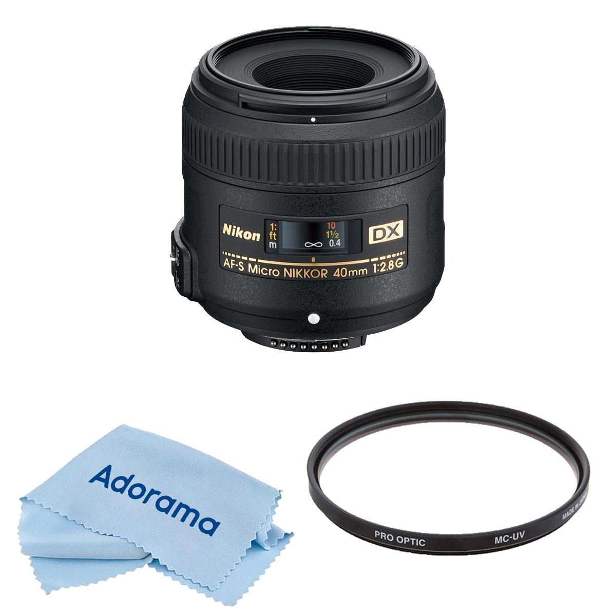 

Nikon 40mm f/2.8G DX AF-S Micro NIKKOR Lens with Accessories Kit